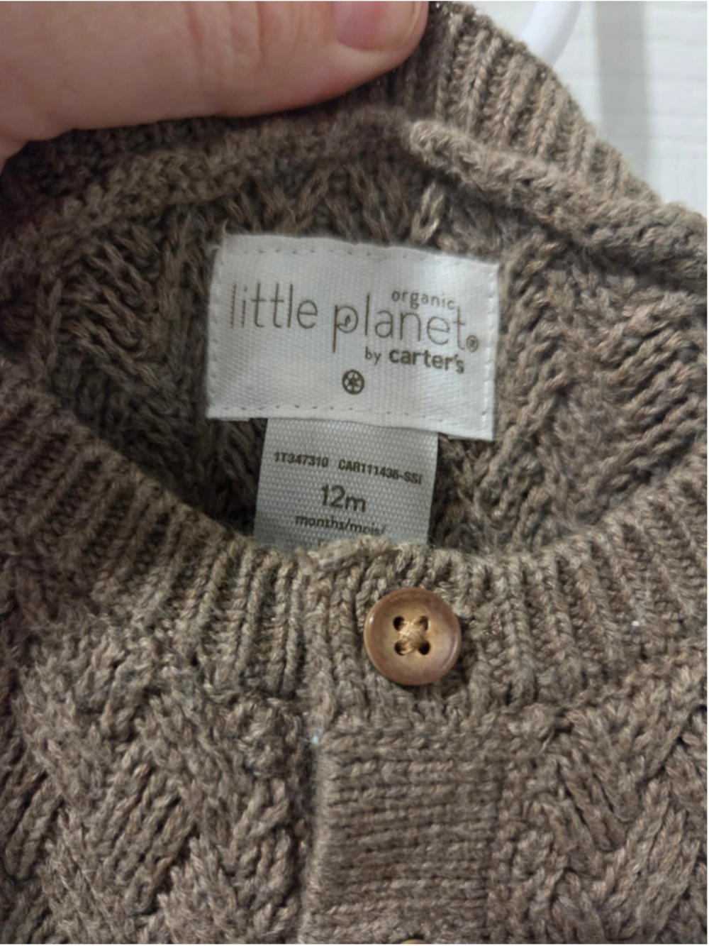 Baby Little Planet by Carter's Knit Bodysuit 12 Months Brown